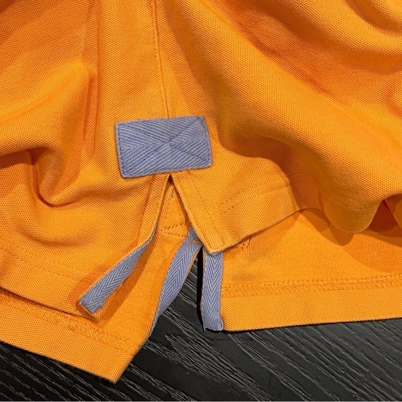 Orvis Men's Pink Orange Golf Shirt Size M Arm Gussets Short Sleeve 3 Button - Picture 10 of 12